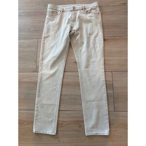 Peter Millar Crown Crafted Mens 38x34 Khaki Tan Slim Straight Five Pocket Pants